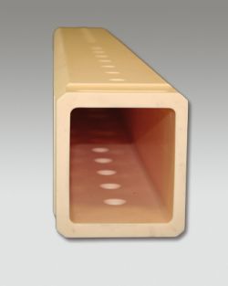 Flow unit for the sterilisation of fruit and vegetables