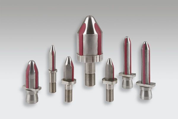 Positioning pins – ceramic cap version in metal substrate